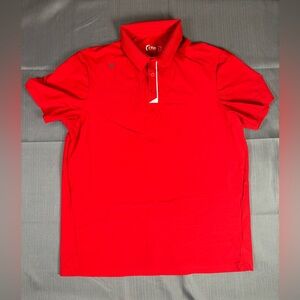 Zyia Active Men’s Red Performance Polo – Size Large Moisture-Wicking Golf Shirt